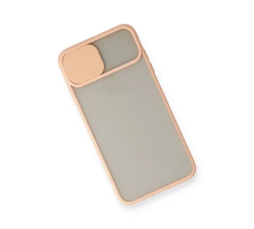 Apple iPhone X Kılıf Palm Buzlu Kamera Sürgülü Silikon - Pembe