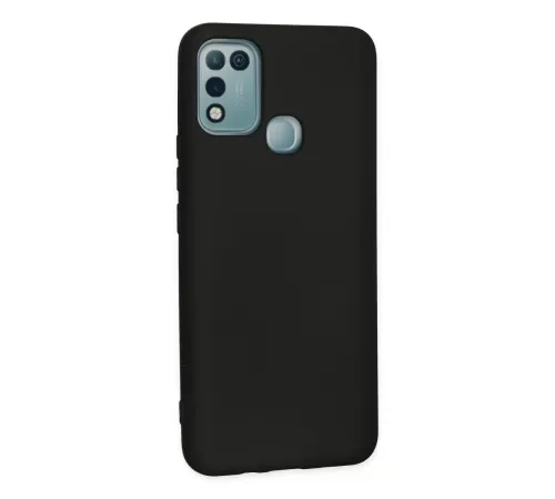 İnfinix Hot 10 Play Kılıf Nano içi Kadife Silikon - Siyah