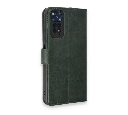 Xiaomi Redmi Note 11 Pro Kılıf Trend S Plus Kapaklı Kılıf - Yeşil