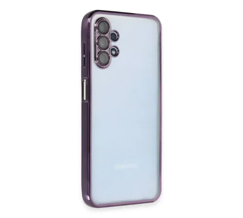 Samsung Galaxy A13 4G Kılıf Lensli Silikon - Mor