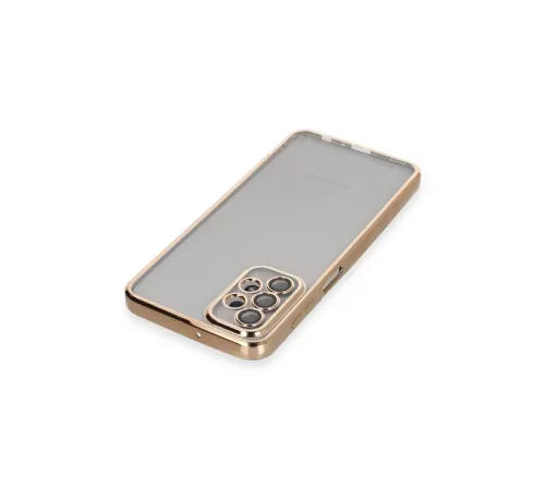 Samsung Galaxy A23 4G Kılıf Lensli Silikon - Gold