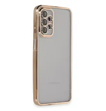 Samsung Galaxy A23 4G Kılıf Lensli Silikon - Gold