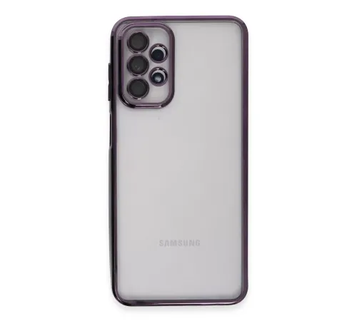 Samsung Galaxy A23 4G Kılıf Lensli Silikon - Mor