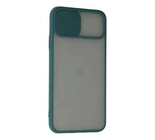 Apple iPhone 11 Pro Kılıf Palm Buzlu Kamera Sürgülü Silikon - Yeşil