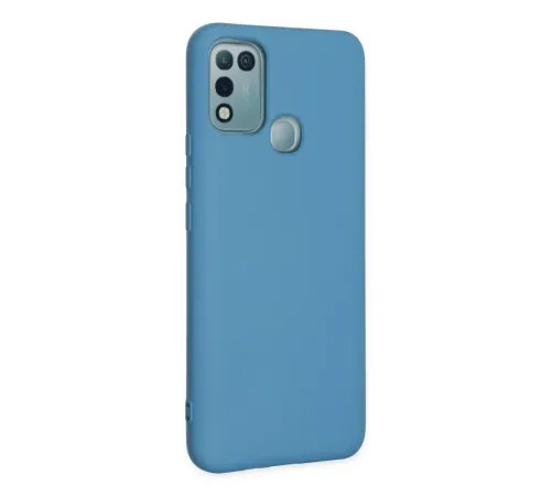 İnfinix Hot 10 Play Kılıf Nano içi Kadife Silikon - Mavi