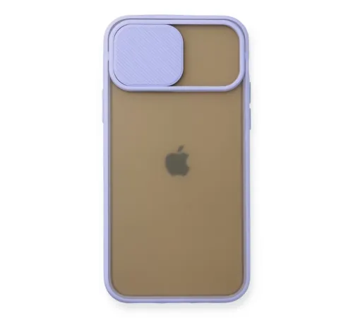 Apple iPhone 11 Pro Kılıf Palm Buzlu Kamera Sürgülü Silikon - Lila
