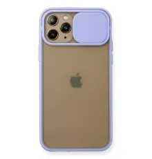 Apple iPhone 11 Pro Kılıf Palm Buzlu Kamera Sürgülü Silikon - Lila