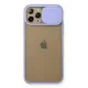 Apple iPhone 11 Pro Kılıf Palm Buzlu Kamera Sürgülü Silikon - Lila