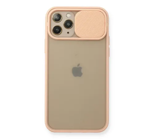 Apple iPhone 11 Pro Kılıf Palm Buzlu Kamera Sürgülü Silikon - Pembe