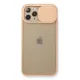 Apple iPhone 11 Pro Kılıf Palm Buzlu Kamera Sürgülü Silikon - Pembe