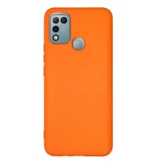 İnfinix Hot 10 Play Kılıf Nano içi Kadife Silikon - Turuncu