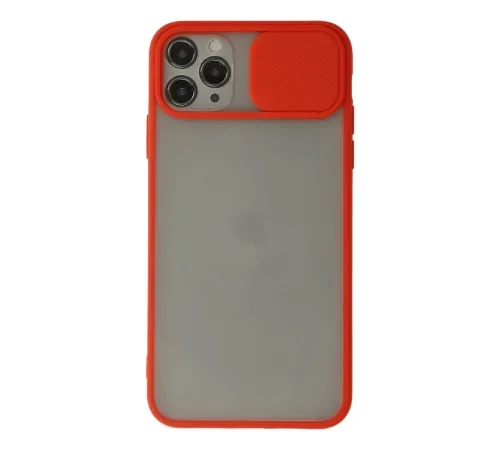 Apple iPhone 11 Pro Kılıf Palm Buzlu Kamera Sürgülü Silikon - Kırmızı
