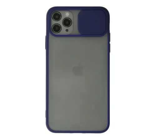 Apple iPhone 11 Pro Kılıf Palm Buzlu Kamera Sürgülü Silikon - Lacivert