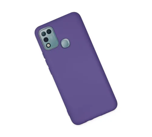 İnfinix Hot 10 Play Kılıf Nano içi Kadife Silikon - Mor