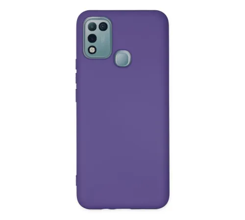 İnfinix Hot 10 Play Kılıf Nano içi Kadife Silikon - Mor