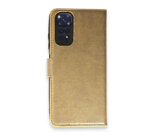 Xiaomi Redmi Note 11 Pro Kılıf Trend S Plus Kapaklı Kılıf - Gold