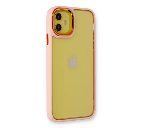 Apple iPhone 12 Kılıf Dora Kapak - Pudra