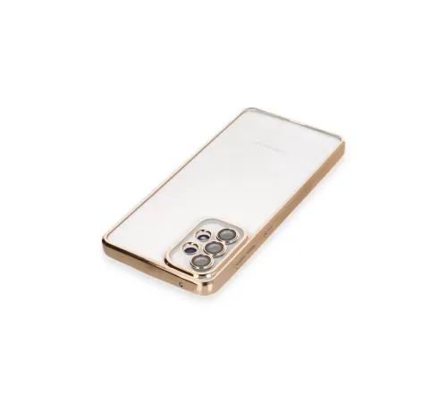 Samsung Galaxy A33 5G Kılıf Lensli Silikon - Gold