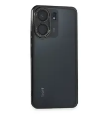 Xiaomi Redmi 13C Kılıf Lensli Silikon - Siyah