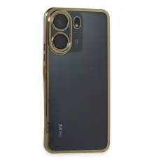 Xiaomi Redmi 13C Kılıf Lensli Silikon - Gold