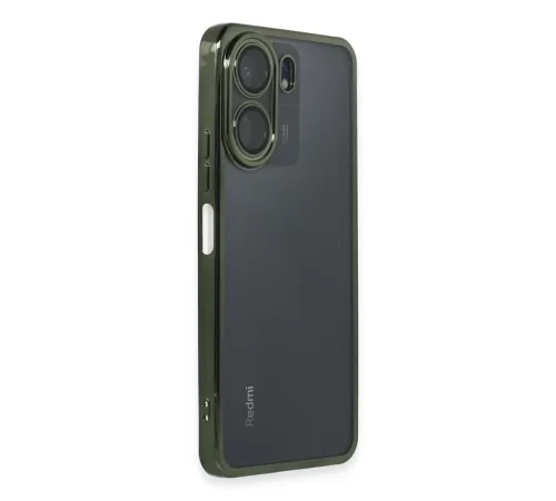 Xiaomi Redmi 13C Kılıf Lensli Silikon - Yeşil