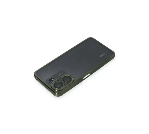 Xiaomi Redmi 13C Kılıf Lensli Silikon - Yeşil