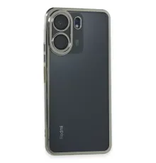 Xiaomi Redmi 13C Kılıf Lensli Silikon - Gümüş