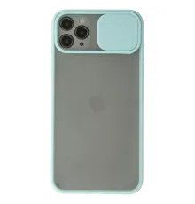 Apple iPhone 11 Pro Kılıf Palm Buzlu Kamera Sürgülü Silikon - Turkuaz