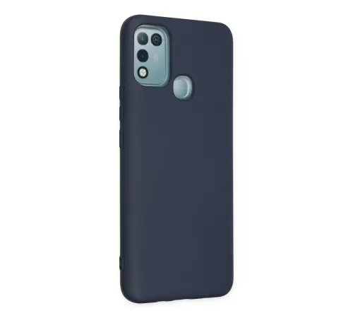 İnfinix Hot 10 Play Kılıf Nano içi Kadife Silikon - Lacivert