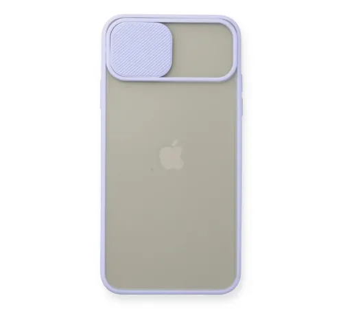 Apple iPhone 11 Pro Max Kılıf Palm Buzlu Kamera Sürgülü Silikon - Lila
