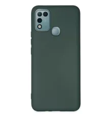 İnfinix Hot 10 Play Kılıf Nano içi Kadife Silikon - Koyu Yeşil