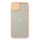 Apple iPhone 11 Pro Max Kılıf Palm Buzlu Kamera Sürgülü Silikon - Pembe