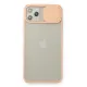 Apple iPhone 11 Pro Max Kılıf Palm Buzlu Kamera Sürgülü Silikon - Pembe