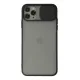 Apple iPhone 11 Pro Max Kılıf Palm Buzlu Kamera Sürgülü Silikon - Siyah