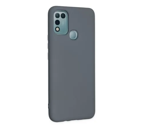İnfinix Hot 10 Play Kılıf Nano içi Kadife Silikon - Gri