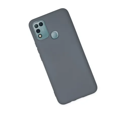 İnfinix Hot 10 Play Kılıf Nano içi Kadife Silikon - Gri