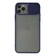 Apple iPhone 11 Pro Max Kılıf Palm Buzlu Kamera Sürgülü Silikon - Lacivert