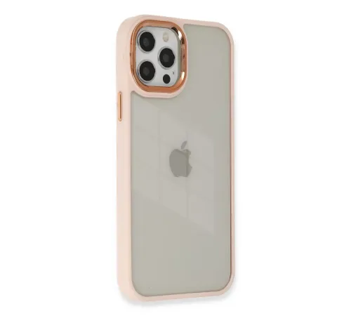 Apple iPhone 12 Pro Max Kılıf Dora Kapak - Pudra