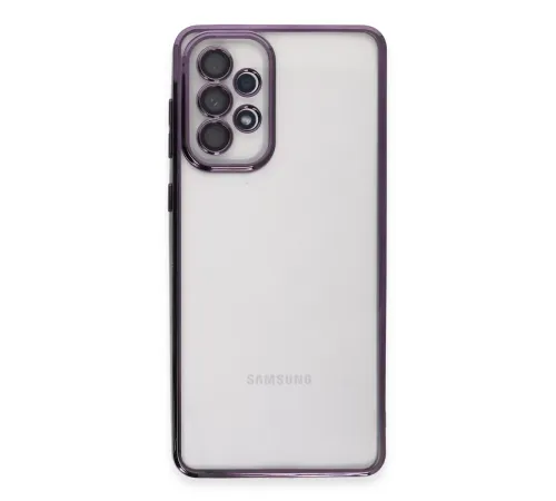Samsung Galaxy A53 5G Kılıf Lensli Silikon - Mor
