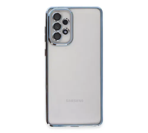 Samsung Galaxy A53 5G Kılıf Lensli Silikon - Açık Mavi