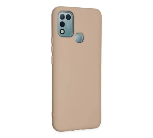 İnfinix Hot 10 Play Kılıf Nano içi Kadife Silikon - Pudra