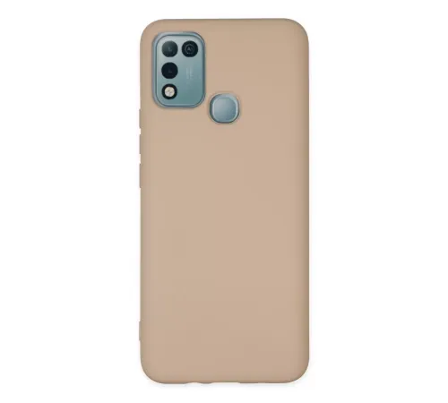 İnfinix Hot 10 Play Kılıf Nano içi Kadife Silikon - Pudra