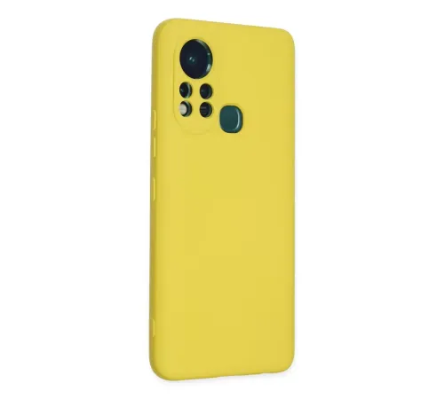 İnfinix Hot 11s Kılıf Nano içi Kadife Silikon - Sarı