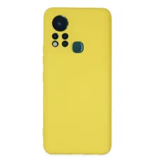 İnfinix Hot 11s Kılıf Nano içi Kadife Silikon - Sarı