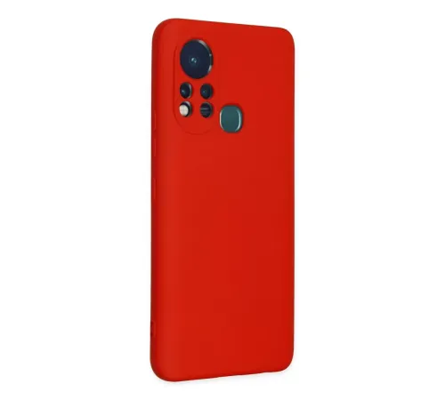 İnfinix Hot 11s Kılıf Nano içi Kadife Silikon - Kırmızı