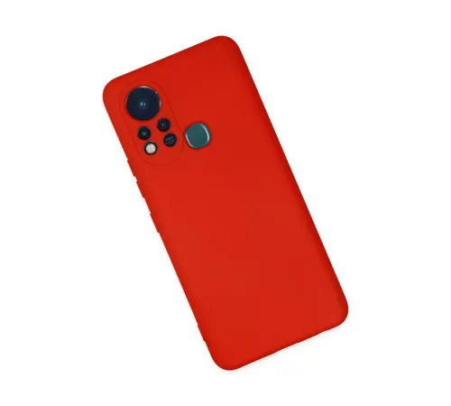 İnfinix Hot 11s Kılıf Nano içi Kadife Silikon - Kırmızı