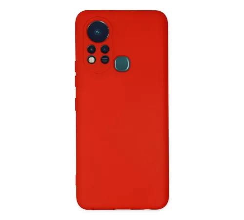 İnfinix Hot 11s Kılıf Nano içi Kadife Silikon - Kırmızı