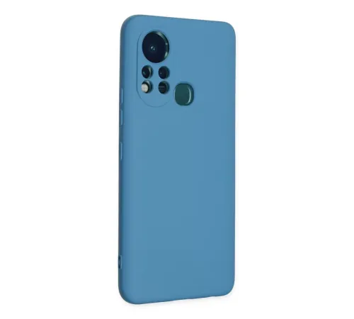 İnfinix Hot 11s Kılıf Nano içi Kadife Silikon - Mavi