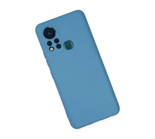 İnfinix Hot 11s Kılıf Nano içi Kadife Silikon - Mavi