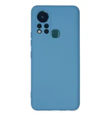 İnfinix Hot 11s Kılıf Nano içi Kadife Silikon - Mavi